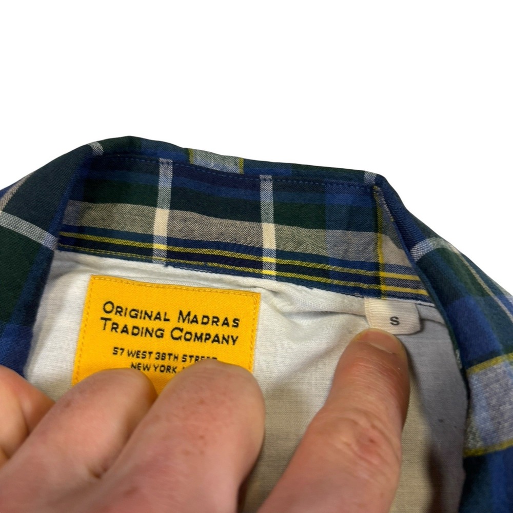 Plaid Button-Down Shirt - Blue/Green - Picture 3 of 6